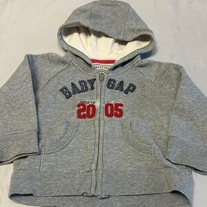 GAP - Kids Grey and Red Hoodie Jacket